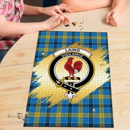 Scottish Laing Clan Tartan Puzzle - Gold Style Scottish Plaid Tartan Plaid