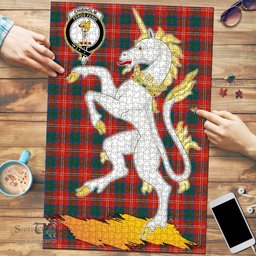 Scottish Chisholm Ancient Clan Tartan Puzzle - Unicorn Style Scottish Plaid Tartan Plaid