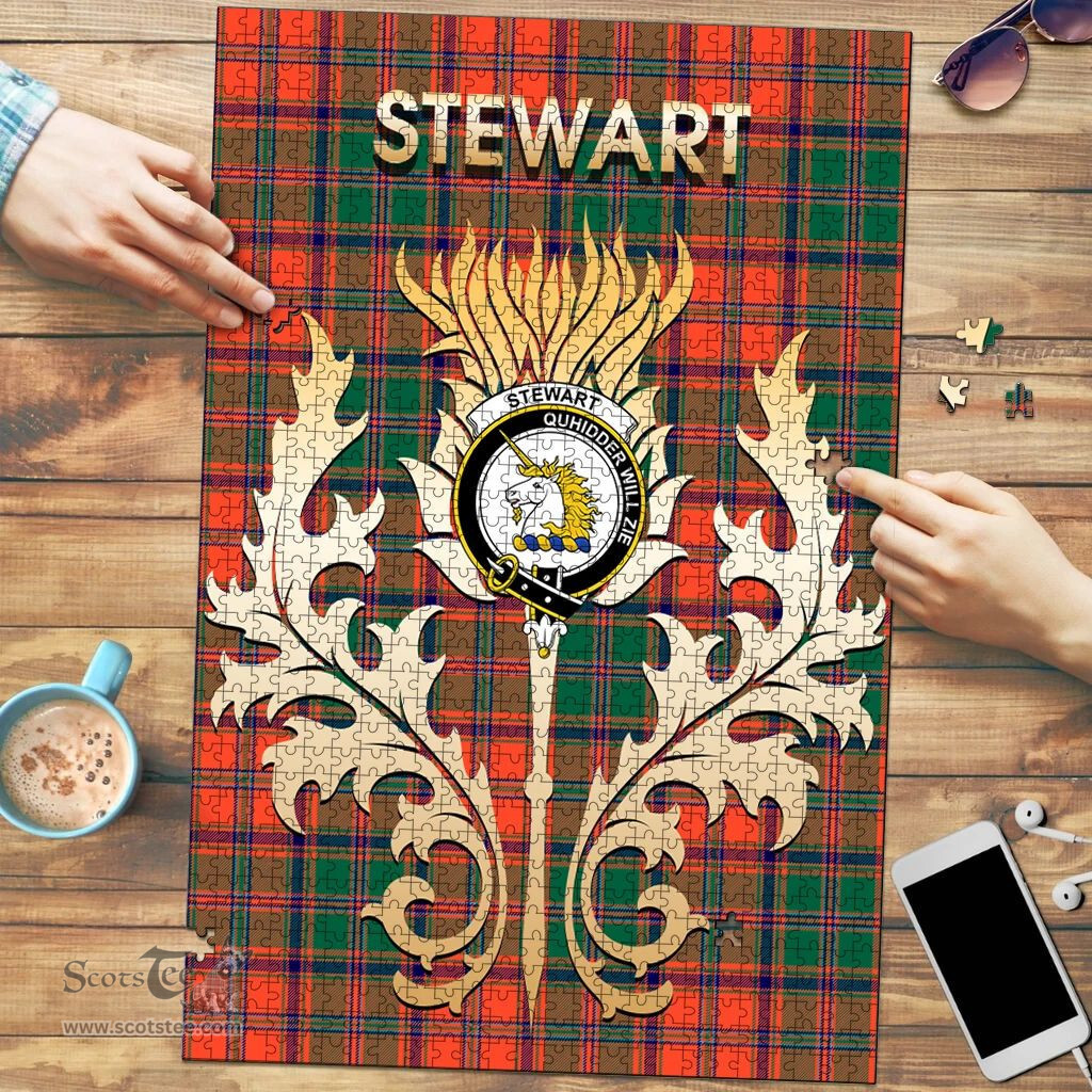 Scottish Stewart of Appin Ancient Clan Tartan Puzzle - Thistle Scotland Style Scottish Plaid Tartan Plaid