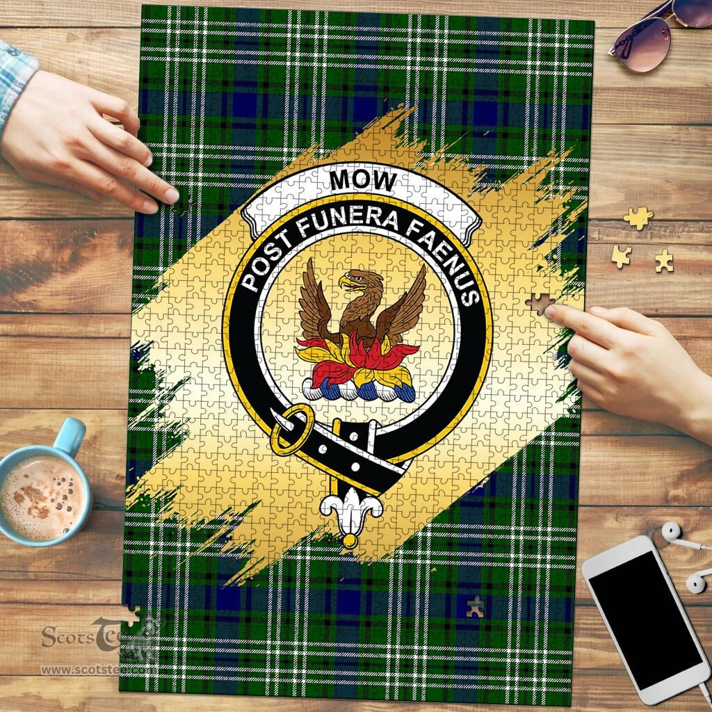 Scottish Mow Clan Tartan Puzzle - Gold Style Scottish Plaid Tartan Plaid