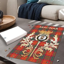 Scottish MacNab Ancient Clan Tartan Puzzle - Thistle Scotland Style Scottish Plaid Tartan Plaid