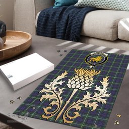 Scottish Campbell Argyll Modern Clan Tartan Puzzle - Thistle Gold Style Scottish Plaid Tartan Plaid