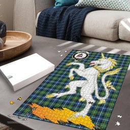 Scottish MacNeil of Barra Ancient Clan Tartan Puzzle - Unicorn Style Scottish Plaid Tartan Plaid