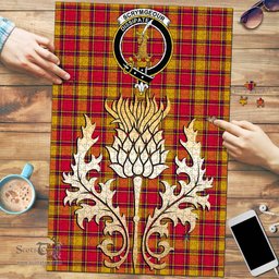 Scottish Scrymgeour Clan Tartan Puzzle - Thistle Gold Style Scottish Plaid Tartan Plaid