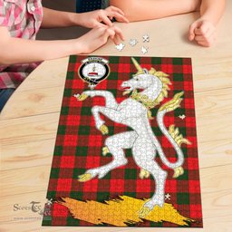 Scottish Erskine Modern Clan Tartan Puzzle - Unicorn Style Scottish Plaid Tartan Plaid