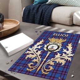 Scottish Elliot Modern Clan Tartan Puzzle - Thistle Scotland Style Scottish Plaid Tartan Plaid