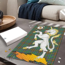 Scottish MacKintosh Hunting Ancient Clan Tartan Puzzle - Unicorn Style Scottish Plaid Tartan Plaid
