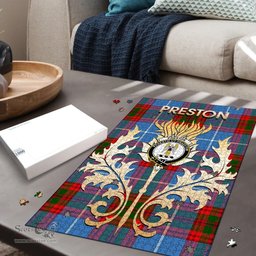Scottish Preston Clan Tartan Puzzle - Thistle Scotland Style Scottish Plaid Tartan Plaid