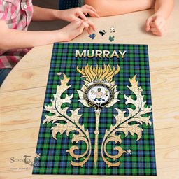 Scottish Murray of Atholl Ancient Clan Tartan Puzzle - Thistle Scotland Style Scottish Plaid Tartan Plaid