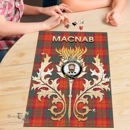 Scottish MacNab Ancient Clan Tartan Puzzle - Thistle Scotland Style Scottish Plaid Tartan Plaid