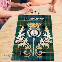 Scottish Kirkpatrick Clan Tartan Puzzle - Thistle Scotland Style Scottish Plaid Tartan Plaid