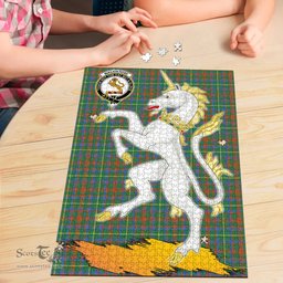 Scottish MacKintosh Hunting Ancient Clan Tartan Puzzle - Unicorn Style Scottish Plaid Tartan Plaid