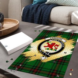 Scottish Primrose Clan Tartan Puzzle - Gold Style Scottish Plaid Tartan Plaid