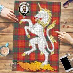 Scottish MacNab Ancient Clan Tartan Puzzle - Unicorn Style Scottish Plaid Tartan Plaid