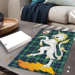 Scottish MacDonald of the Isles Hunting Ancient Clan Tartan Puzzle - Unicorn Style Scottish Plaid Tartan Plaid