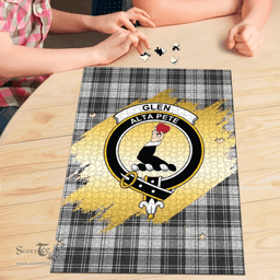 Scottish Glen Clan Tartan Puzzle - Gold Style Scottish Plaid Tartan Plaid