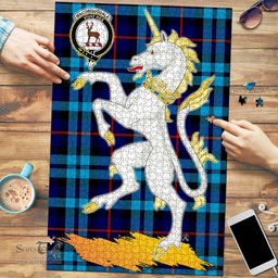 Scottish MacCorquodale Clan Tartan Puzzle - Unicorn Style Scottish Plaid Tartan Plaid