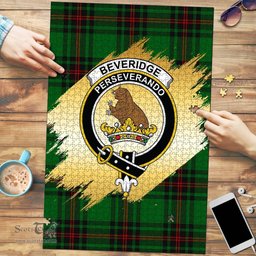 Scottish Beveridge Clan Tartan Puzzle - Gold Style Scottish Plaid Tartan Plaid