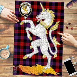 Scottish Broun Modern Clan Tartan Puzzle - Unicorn Style Scottish Plaid Tartan Plaid
