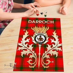 Scottish Darroch Clan Tartan Puzzle - Thistle Scotland Style Scottish Plaid Tartan Plaid