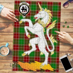 Scottish Baxter Modern Clan Tartan Puzzle - Unicorn Style Scottish Plaid Tartan Plaid