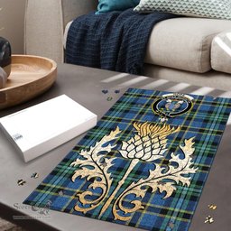 Scottish Hope Clan Tartan Puzzle - Thistle Gold Style Scottish Plaid Tartan Plaid