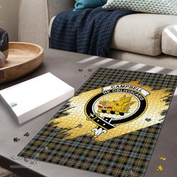 Scottish Campbell Argyll Weathered Clan Tartan Puzzle - Gold Style Scottish Plaid Tartan Plaid