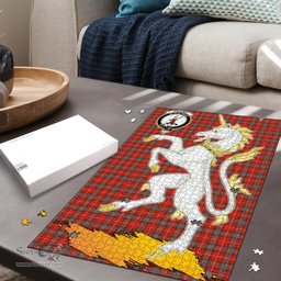 Scottish Fraser Weathered Clan Tartan Puzzle - Unicorn Style Scottish Plaid Tartan Plaid