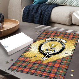 Scottish Stewart Royal Ancient Clan Tartan Puzzle - Gold Style Scottish Plaid Tartan Plaid