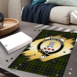 Scottish MacLean Hunting Clan Tartan Puzzle - Gold Style Scottish Plaid Tartan Plaid