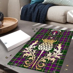 Scottish Taylor Clan Tartan Puzzle - Thistle Gold Style Scottish Plaid Tartan Plaid