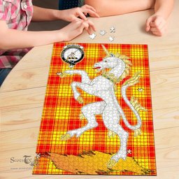 Scottish MacMillan Clan Tartan Puzzle - Unicorn Style Scottish Plaid Tartan Plaid