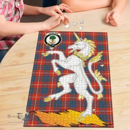 Scottish Hamilton Ancient Clan Tartan Puzzle - Unicorn Style Scottish Plaid Tartan Plaid