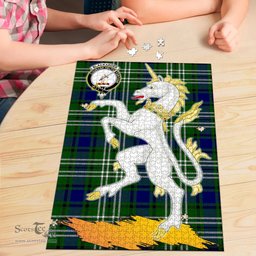 Scottish Blackadder Clan Tartan Puzzle - Unicorn Style Scottish Plaid Tartan Plaid
