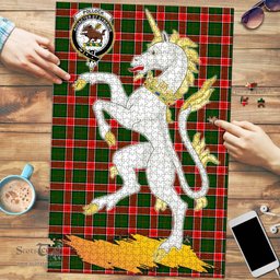 Scottish Pollock Modern Clan Tartan Puzzle - Unicorn Style Scottish Plaid Tartan Plaid