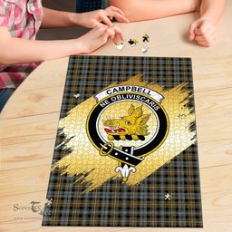 Scottish Campbell Argyll Weathered Clan Tartan Puzzle - Gold Style Scottish Plaid Tartan Plaid