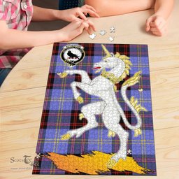 Scottish Rutherford Clan Tartan Puzzle - Unicorn Style Scottish Plaid Tartan Plaid