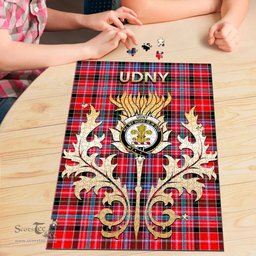 Scottish Udny Clan Tartan Puzzle - Thistle Scotland Style Scottish Plaid Tartan Plaid