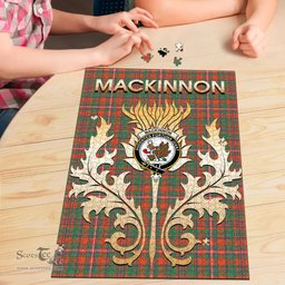Scottish MacKinnon Ancient Clan Tartan Puzzle - Thistle Scotland Style Scottish Plaid Tartan Plaid