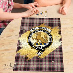 Scottish MacPherson Hunting Ancient Clan Tartan Puzzle - Gold Style Scottish Plaid Tartan Plaid