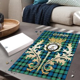 Scottish Gunn Ancient Clan Tartan Puzzle - Thistle Scotland Style Scottish Plaid Tartan Plaid