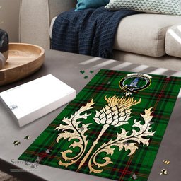 Scottish Ged Clan Tartan Puzzle - Thistle Gold Style Scottish Plaid Tartan Plaid