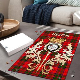 Scottish Heron Clan Tartan Puzzle - Thistle Scotland Style Scottish Plaid Tartan Plaid