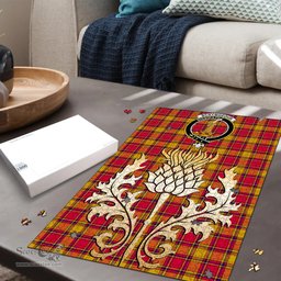 Scottish Scrymgeour Clan Tartan Puzzle - Thistle Gold Style Scottish Plaid Tartan Plaid