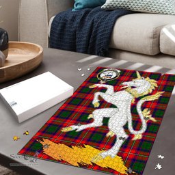 Scottish Belshes Clan Tartan Puzzle - Unicorn Style Scottish Plaid Tartan Plaid