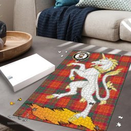 Scottish MacNab Ancient Clan Tartan Puzzle - Unicorn Style Scottish Plaid Tartan Plaid