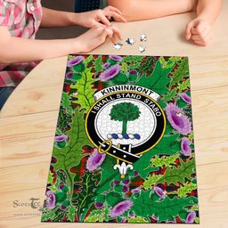 Scottish Kinninmont Clan Tartan Puzzle - Thistle Pattern Style Scottish Plaid Tartan Plaid