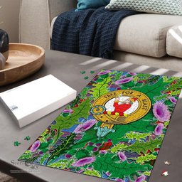 Scottish Pennycook Clan Tartan Puzzle - Thistle Pattern Style Scottish Plaid Tartan Plaid