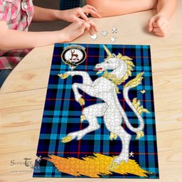 Scottish MacCorquodale Clan Tartan Puzzle - Unicorn Style Scottish Plaid Tartan Plaid