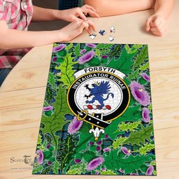 Scottish Forsyth Ancient Clan Tartan Puzzle - Thistle Pattern Style Scottish Plaid Tartan Plaid